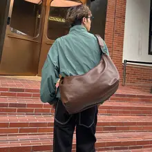 トートバッグ ショルダーバッグ ユニセックス PUレザー 大容量 斜め掛け 通勤 オフィスカジュアル インスタ映え ホーボーバッグ