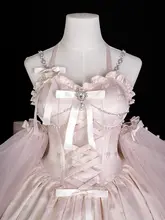 逃げるプリンセスのロリータドレス【花苞スカート・甘く可愛いデザイン】