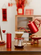 タイモ 中国紅 手動コーヒーミル付きドリップコーヒーギフトセット【全5点・おしゃれな贈り物】