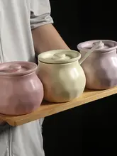 陶器製 塩入れ【ふた付き・キッチン用・調味料入れ】（セットアップ対応）