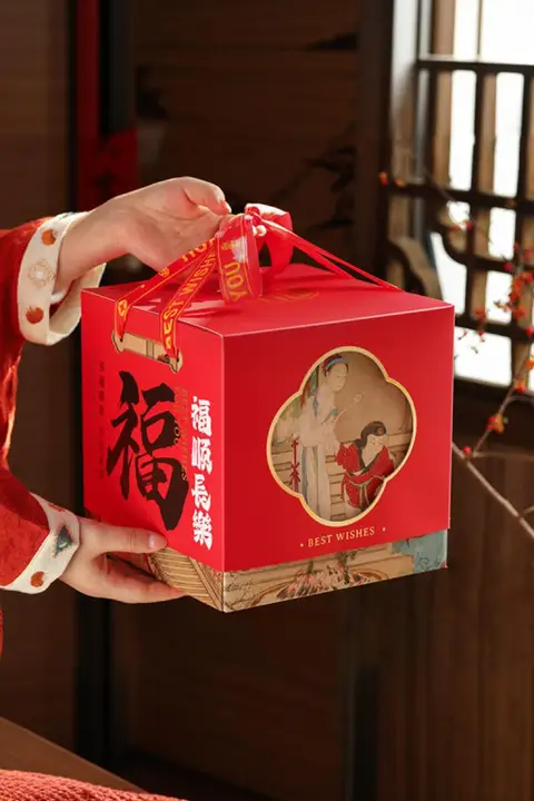 高級中式ギフトボックス【年始用・空箱・春節・お菓子用】