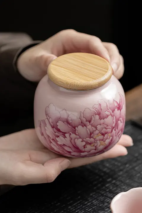 茶缶 陶器 蓋付き 気密 携帯用 コンパクト 丁銀 「JOJO'S L. PD.」