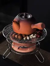 日本式炭火囲炉煮茶炉【アウトドア・キャンプ用・焼きミルクティーや茶の用意に最適】（セットアップ対応）