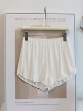 モーダル素材 夏用薄手ルーズフィットショートパンツ【防透け・安全パンツ・ワイドレッグ】
