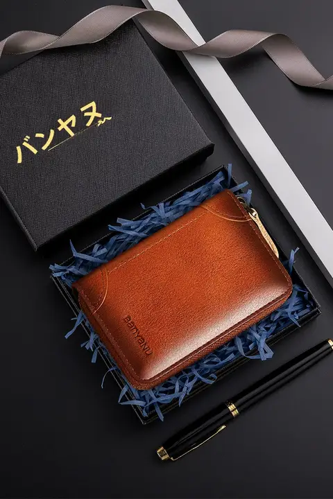 メンズ高級本革製カードケース【超薄型・大容量・運転免許証対応】