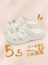 女性用カートゥーンデザインのEVA製滑り止めサンダル【夏用・包頭・快適な履き心地】