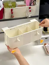 デスク用収納ハンギングバスケット【デスク仕切り・ティッシュラック・ガジェット収納】