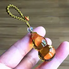 黄水晶製 フラスコ型キーホルダー【風水運気アップ・カップル向け】