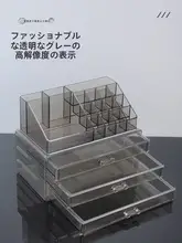 化粧品収納ボックス【引き出し式・アクリル製・大容量・デスクトップ用・防塵】