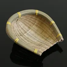 手作り竹編み おしゃれな斜口バスケット【点心・寿司・果物用プレート】