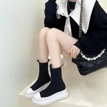 高デザインのハイカットスニーカー【通気性・厚底・インヒール・ブラック】