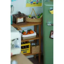 おしゃれな収納バスケット【浴室やキッチンに最適・ミニチュアモデル用】（セットアップ対応）