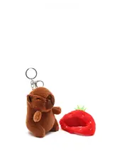ギフトボックス入り カワウソとイチゴのぬいぐるみ付き バッグチャーム（セットアップ対応）