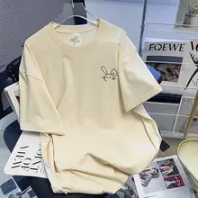 白色の短袖Tシャツ【ゆったりシルエット・コットン・夏用】
