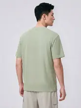 菠萝纹肌理のクルーネックTシャツ【メンズ・ショートスリーブ・ストレッチ・通気性】