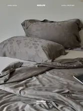 花柄デザインの柔らかシルク調夏用掛け布団四点セット【極上の柔らかさ・ランジェリー天竺】（セットアップ対応）