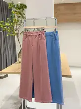 春季新作 パネルカラーのコーデュロイパンツ【ロング丈・厚手・フィット】（セットアップ対応）