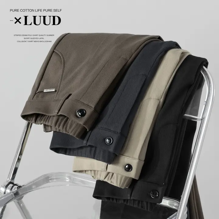 カジュアルパンツ メンズ ウール混 立体シルエット テーパード ヴィンテージ 着回し「LUUD」