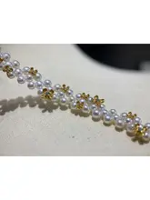 天然淡水真珠ブレスレット【桂花シリーズ・手作り・多重巻き】（セットアップ対応）
