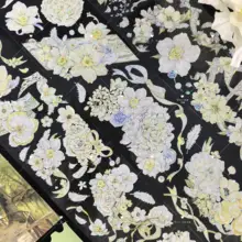 淡い黄色の花柄マスキングテープ【手帳用・可愛いデザイン】