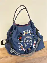 バルチェーン刺繍エコバッグ【馬デザイン・大容量・学生・通勤用】
