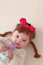 リボン付きの可愛いエクステ風ヘアバンド【子供用・オシャレなヘアアクセサリー】