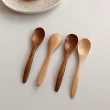 ミニ木製スプーン【コーヒー・ティー・粉ミルク用・おしゃれなデザイン】