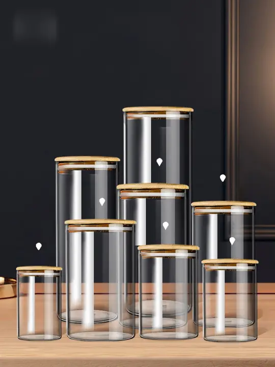 高品質ガラス製 密封茶葉収納瓶【食品グレード・真空小瓶・花茶・コーヒー粉用】