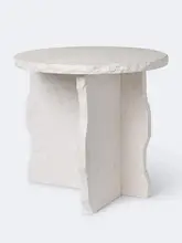 北欧風 手作りの石製サイドテーブル【侘び寂びスタイル・リビング用・コーヒーテーブル】