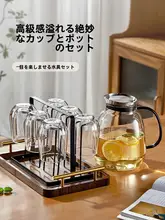 二重構造の透明ガラス製水杯【高 borosilicate・家庭用・保温・デザインセット】