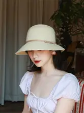 軽量折りたたみ式日除け女子用フィッシャーハット【透湿・リボン付き・アウトドア用・夏用】