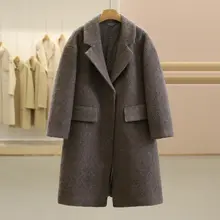 アルパカウール混 ダブルフェイスコート【洗練されたシルエット・冬用】