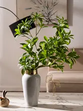 フェイクフラワー 偽の緑植物 室内装飾 リビング用ベル テーブル装飾 木材