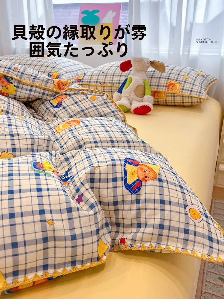 星柄デザインの純綿ダブルレイヤー布団カバーセット：子ども用の快適性と耐久性を実証