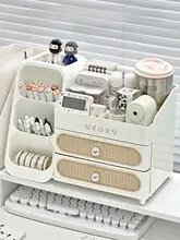 デスク上整理ボックス【引き出し式・文房具・多機能ペン立て】