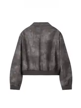 ファッション PUレザーコート【洗い加工風・春用・レディース】