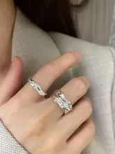 S925純銀製 不規則なしわ感のワイドリング【シンプルデザイン・インスタ風】