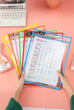 透明な書き消し可能ファイルポケット【幼児用・防水・教育用カード・早期教育用】