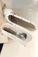 大容量の箸収納ボックス【蓋付き・水切り機能・キッチン用・防塵】