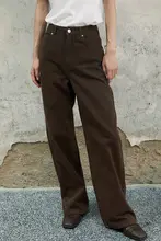 ジーンズ【デニムパンツ・レディース・ジーパン・ストレート・ワイドレッグ・定番デザイン】