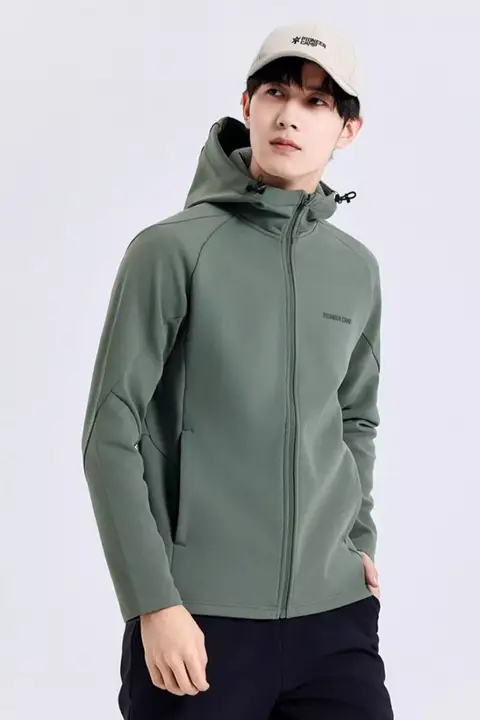 ソフトシェルジャケット メンズ アウトドア フリース フード付き ストレッチ スポーツジャケット