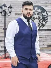 スーツベスト 男性 大きなサイズ 秋 背心 ルーズ スタイル 職業用 作業着 礼服