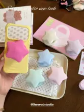 星形マカロンデザインの液状シリコン磁気吸着スマホスタンド【デスク用・伸縮式】