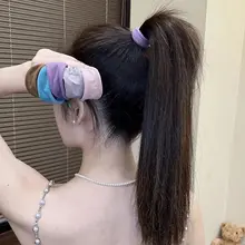 高弾力シームレス超幅広ヘアゴム【ポニーテール用・頭飾り】