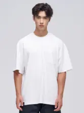 Tシャツ メンズ 半袖 ウォッシュ加工 UVカット 厚手 快適 ホワイト ブラックレーベル「SeedClub」