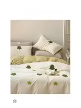 極上の柔らかさの全棉磨毛の寝具セット【ダウンカバー・シーツ・ベッドスカート・インス風】（セットアップ対応）