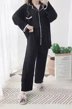 鲸眠 モダール製 大きいサイズのルーズフィットパジャマセット【長袖・春秋夏用・ホームウェア】