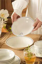 可愛いデザインの陶製料理皿【釉下彩・家庭用】