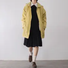 フランス風レトロデザインの探検スタイルコート【着脱可能・カジュアル・コットン製】（セットアップ対応）