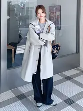 イギリス風フード付き中長丈トレンチコート【春秋用・カジュアルデザイン・高級感】